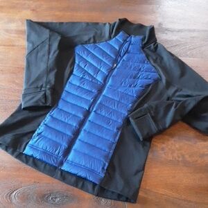 Lucy Women's Black and Blue Puffer Jacket